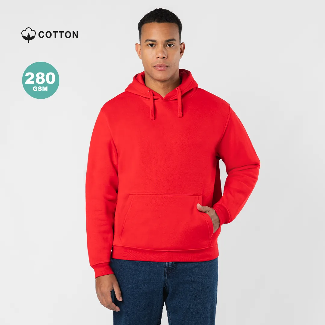 Sudadera con capucha en color liso