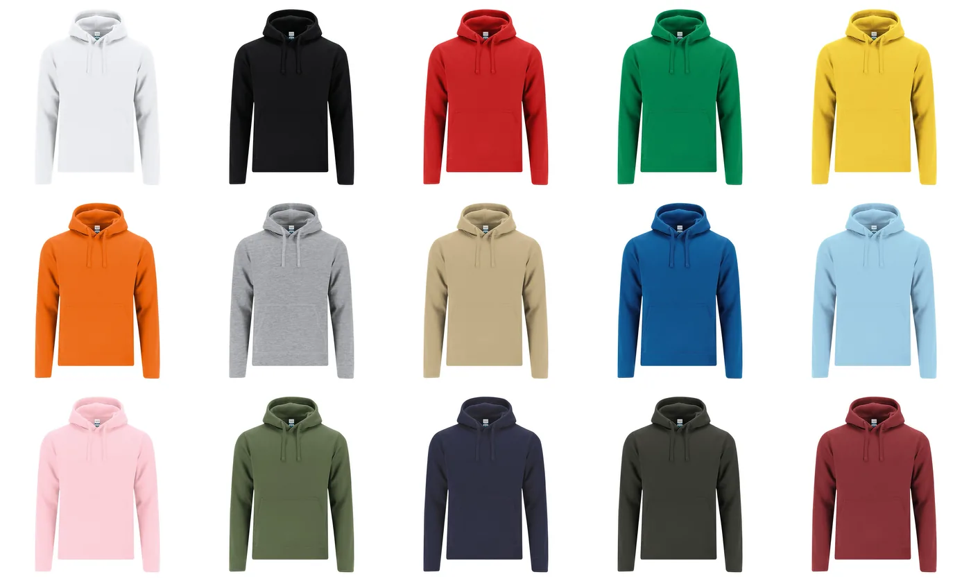 Gama de colores de la sudadera con capucha